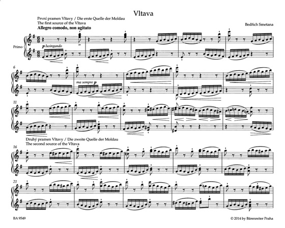 Smetana【Vltava／Die Moldau】for Piano Duet