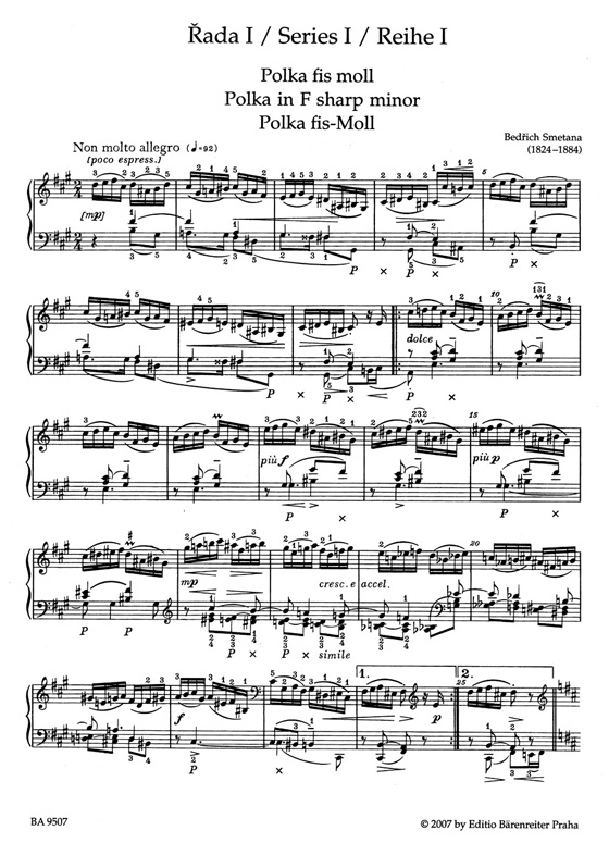 Smetana【Ceske Tance／Czech Dances／Tschechische Tanze】for Piano
