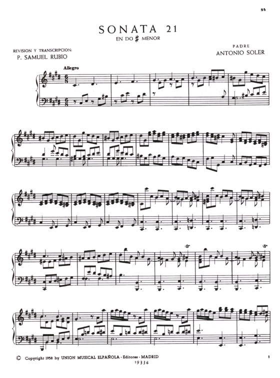 A. Soler - S. Rubio【Sonatas Ⅱ】Paino