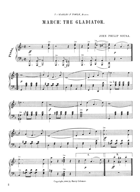 Sousa's【Great Marches】In Piano Transcription
