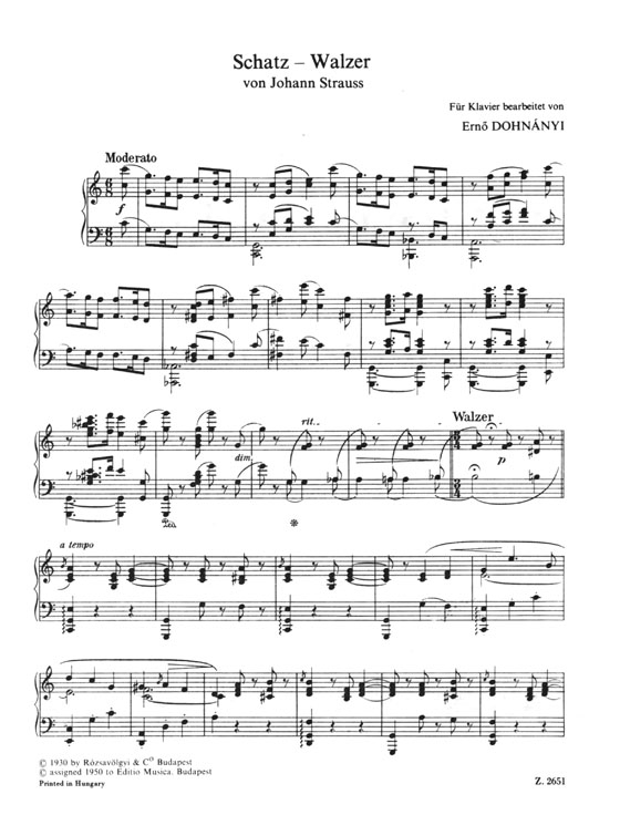 Johann Strauss【Zwei Walzer / Two Waltz】Arranged for Piano