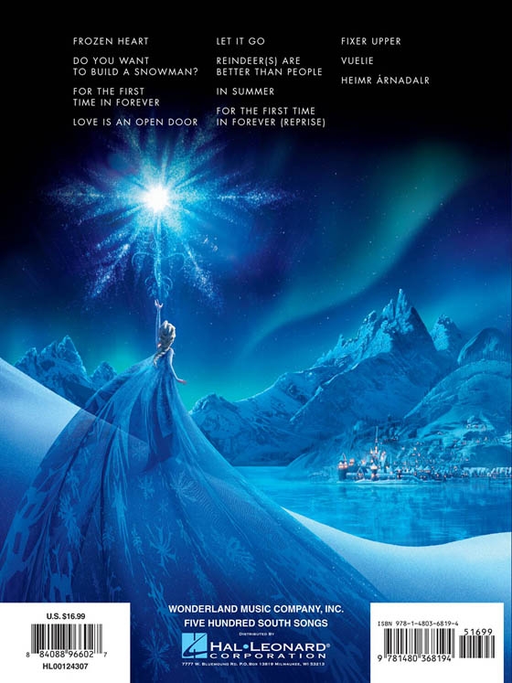 Frozen【Music From The Motion Picture Soundtrack】for Piano／Vocal／Guitar