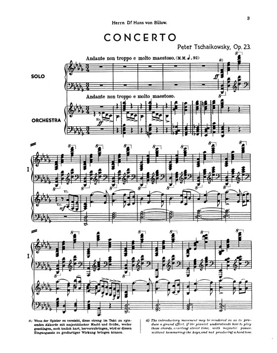 Tschaikowsky【Concerto in B Flat Minor , Opus 23】for Two Pianos / Four Hands