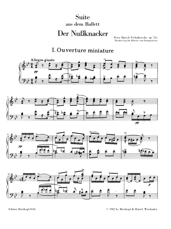 Tschaikowsky【NuBknacker-Suite , Op. 71a】for Piano