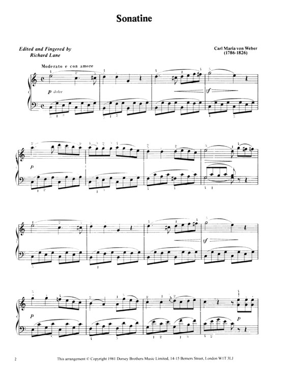 Carl Maria Von Weber【Sonatine】The Promenade Series of Piano Music, No. 99
