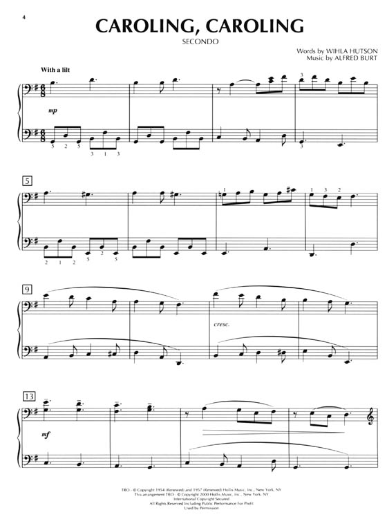 Christmas Favorites for Two【Intermediate Piano Duet】