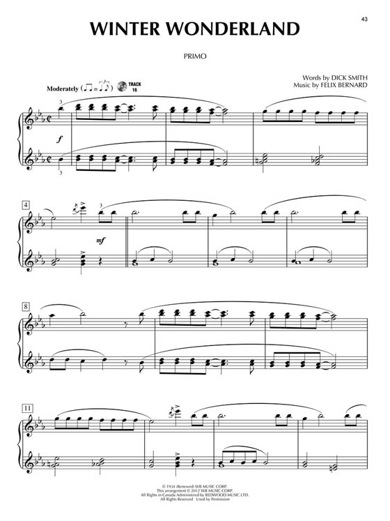 A Merry Little Christmas【CD+樂譜】Piano Duet Play-Along , Volume 43