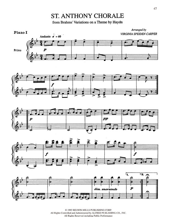 【7 Classical Favorites】Arranged for Two Pianos, Eight Hands