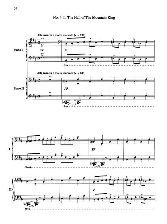 【5 Classical Favorites】Arranged for Two Pianos, Four Hands