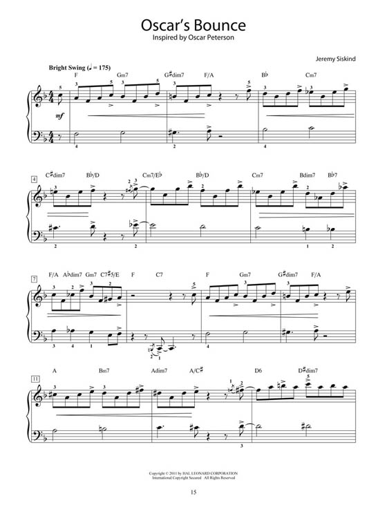 【Jazz Etude Inspirations 】8 Piano Etudes Inspired By The Masters