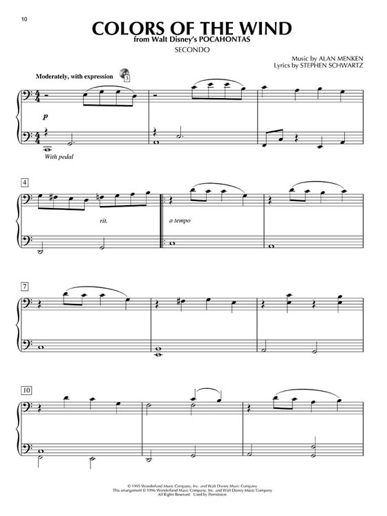 Disney Songs【CD+樂譜】Piano Duet Play-Along Volume 6