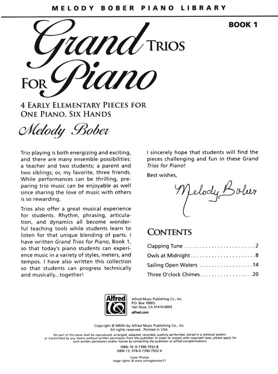 Grand Trios for Piano, Book 1