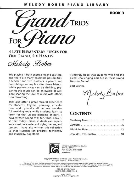 Grand Trios for Piano, Book 3