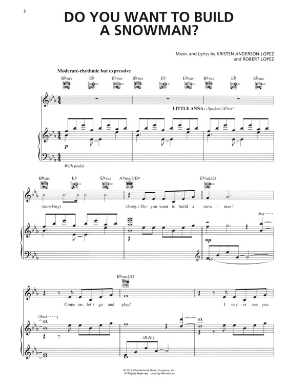 Frozen【Piano Play-Along , Volume 128】Piano／Vocal／Guitar／Audio