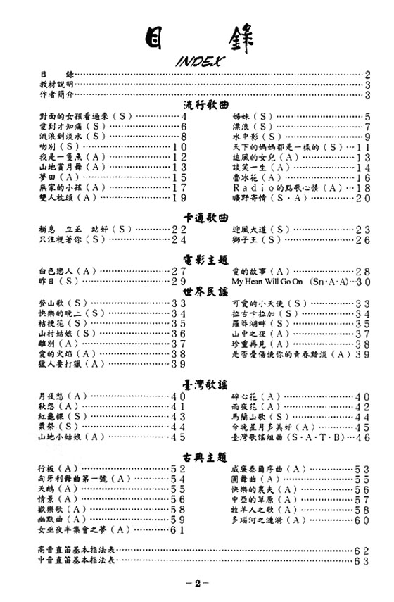 直笛小品集【從通俗到古典】