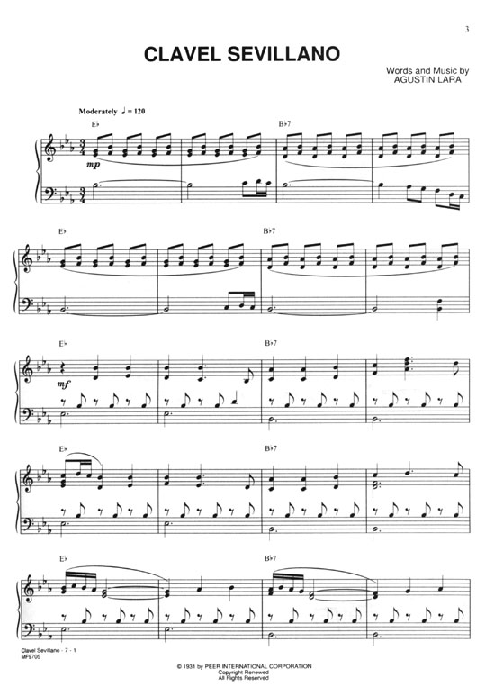 Bajo El Cielo Espanol‧Under The Spanish Sky【Placido Domingo】for Piano/Vocal/Chords Bajo El Cielo Espanol‧Under The Spanish Sky【Placido Domingo】for Piano/Vocal/Chords