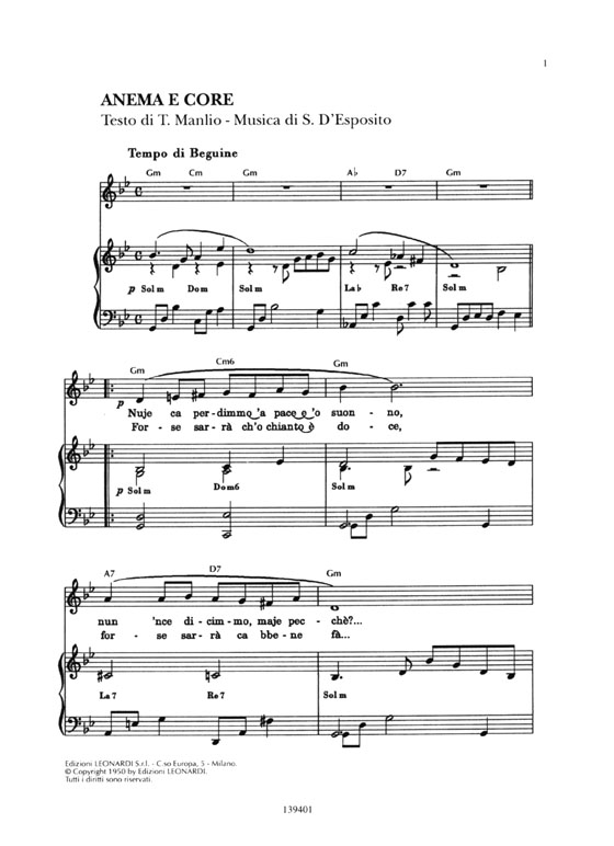 Cantolopera : Napoli Recital , Volume 1【CD+樂譜】for Voice and Piano