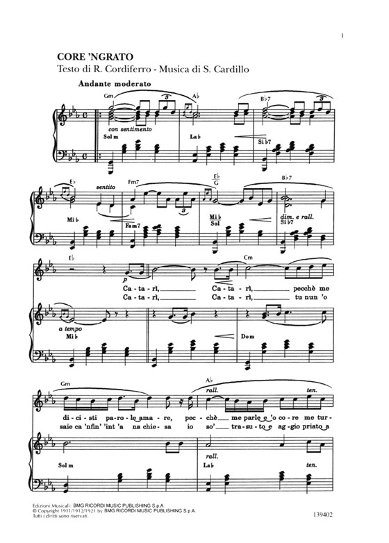 Cantolopera : Napoli Recital , Volume 2【CD+樂譜】 for Voice and Piano