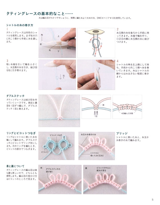 優しいタティングレース わかりやすいプロセスつき