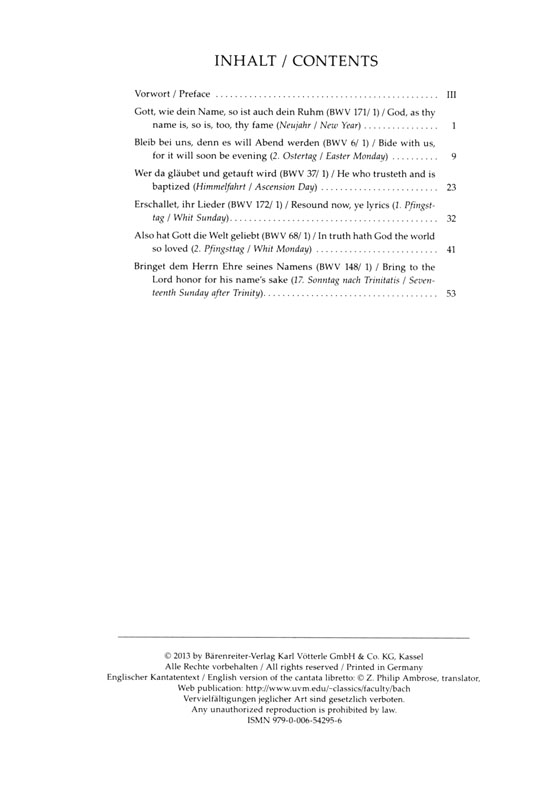 J.S. Bach【Festliche Chorsatze Aus Kantaten-Bearbeitet Für Chor Und Orgel】Partitur/Score J.S. Bach【Festliche Chorsatze Aus Kantaten-Bearbeitet Für Chor Und Orgel】Partitur/Score