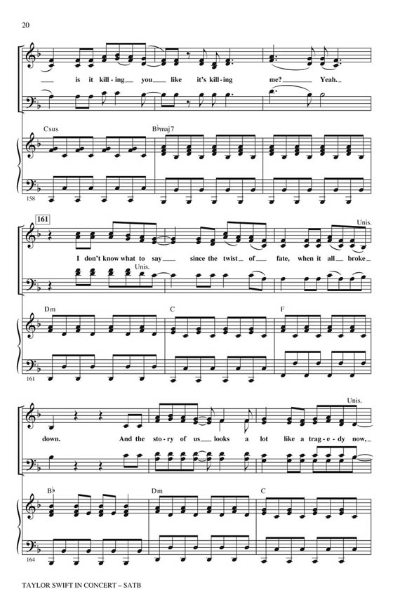 Taylor Swift in Concert (Medley) SATB Taylor Swift in Concert (Medley) SATB