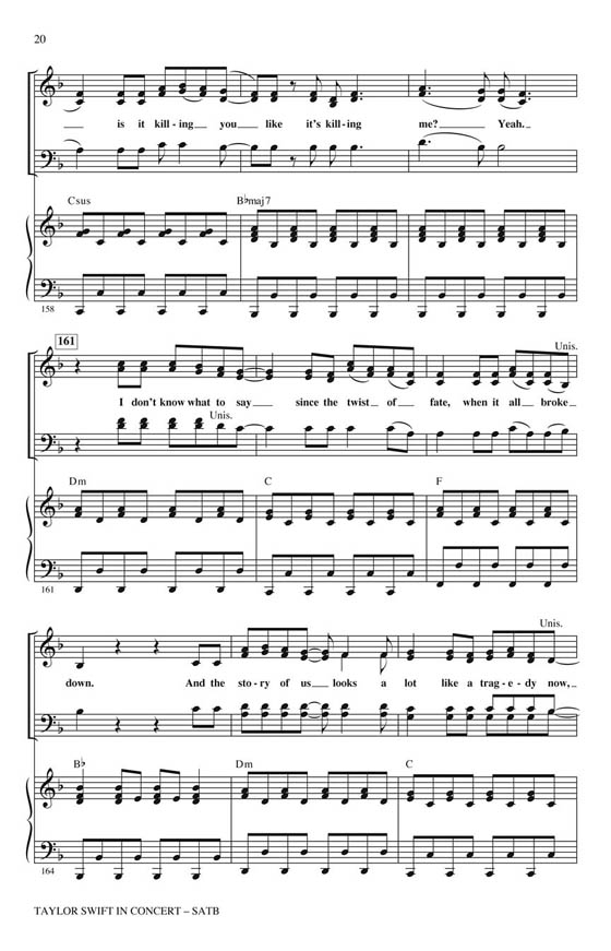 Taylor Swift in Concert (Medley) SATB