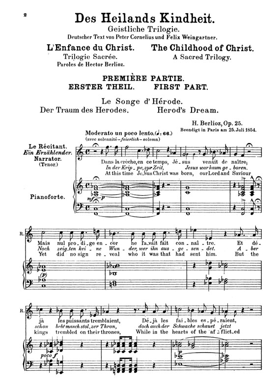 Berlioz【L'enfance Du Christ / The Childhood of Christ】A Sacred Trilogy , Choral Score Berlioz【L'enfance Du Christ / The Childhood of Christ】A Sacred Trilogy , Choral Score