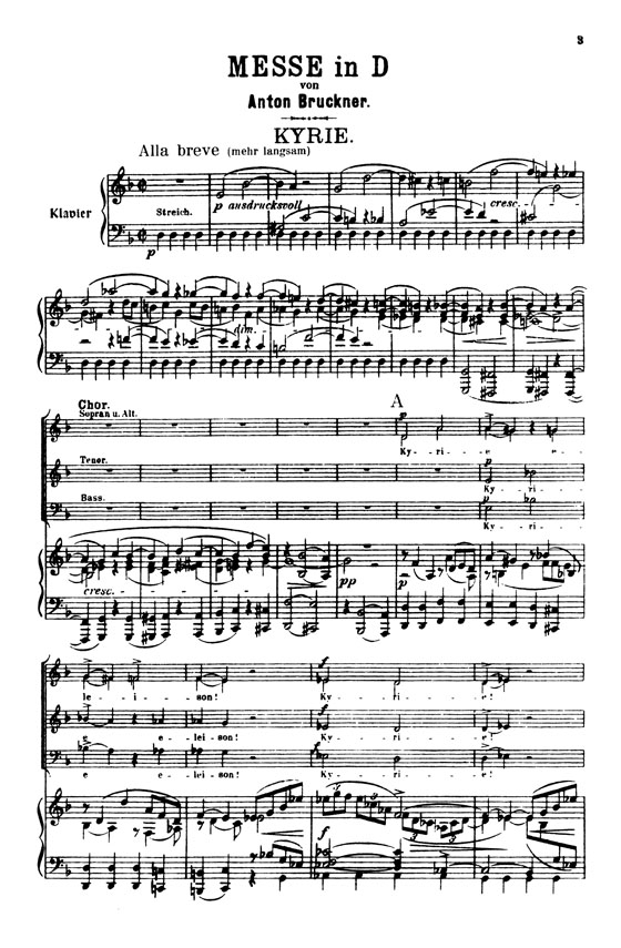 Bruckner【Mass In D Minor】for Soli, Chorus and Orchestra , Vocal Score
