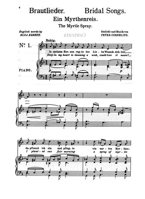 Cornelius【Bridal Songs】Vocal Score