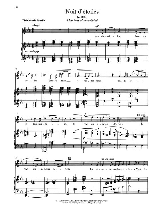 【Songs of Claude Debussy】Volume Ⅰ: High Voice