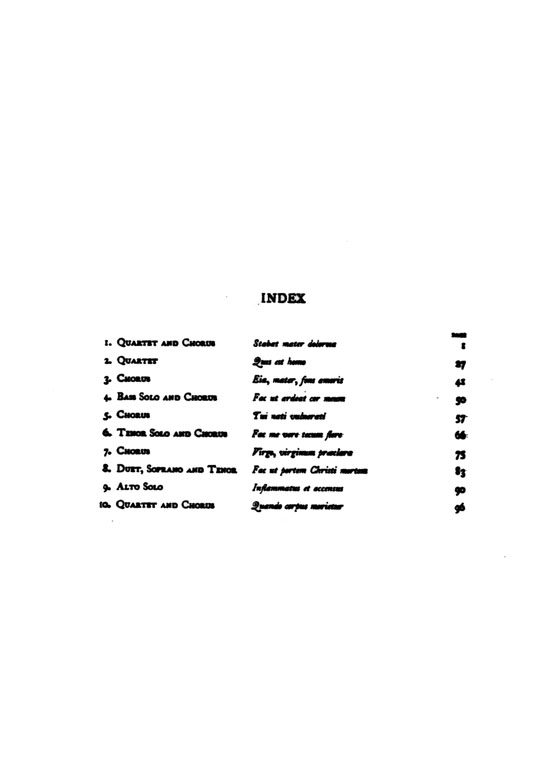 Dvorak【Stabat Mater , Op. 58】For Soli, Chorus and Orchestra , Vocal Score