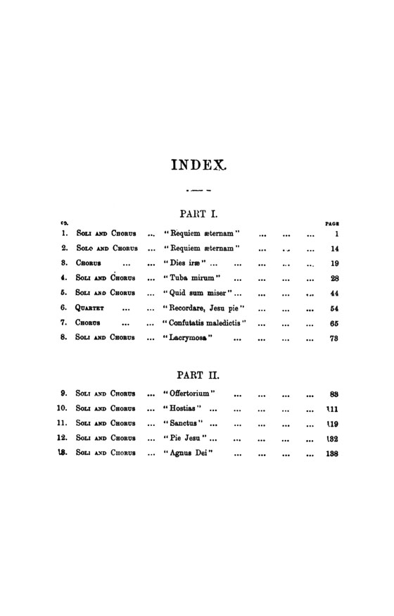 Dvorak【Requiem Mass , Opus 89 】for Soli, Chorus and Orchestra , Choral Score