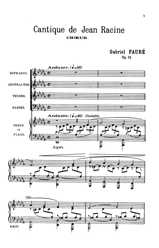 Faure【Religious Music】for One or More Voices with French or Latin text , Choral Score Faure【Religious Music】for One or More Voices with French or Latin text , Choral Score