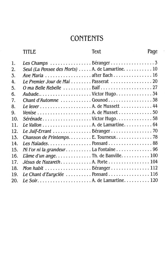 Gounod【Songs ,Volume Ⅰ】for High Voice