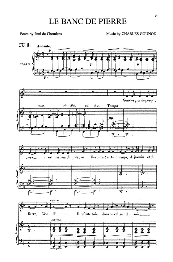 Gounod【Songs , Volume Ⅳ】for Medium Voice Gounod【Songs , Volume Ⅳ】for Medium Voice