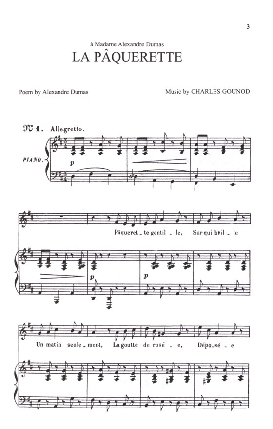 Gounod【Songs , Volume Ⅲ】for Low Voice