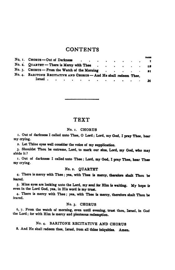 Gounod【Out of Darkness , Psalm 130】for Soli, Chorus and Orchestra with English text , Choral Score