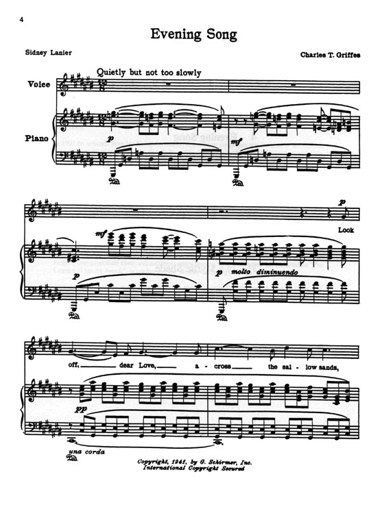 The Songs of【Charles Griffes】Volume Ⅰ, High Voice The Songs of【Charles Griffes】Volume Ⅰ, High Voice
