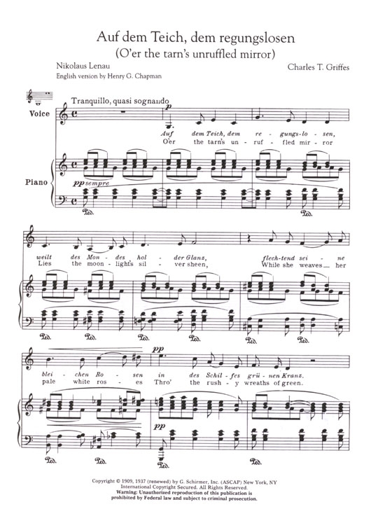 The Songs of【Charles Griffes】Volume Ⅲ , Medium Voice The Songs of【Charles Griffes】Volume Ⅲ , Medium Voice