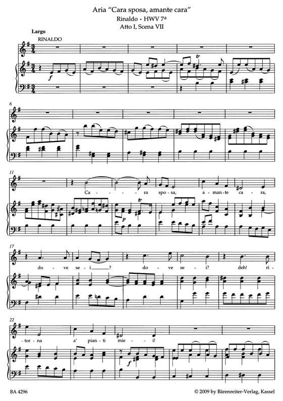 Handel【Arienalbum】aus Händels Opern , Männerrollen für hohe Stimme Handel【Arienalbum】aus Händels Opern , Männerrollen für hohe Stimme
