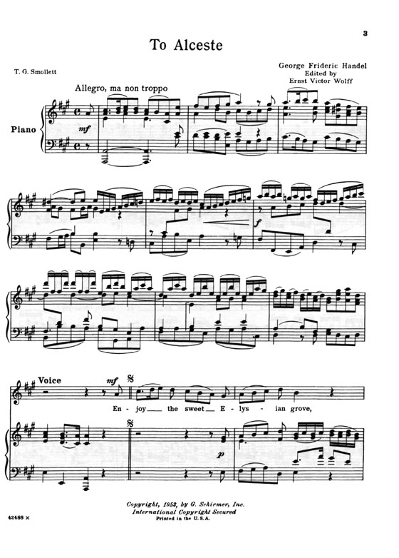 Handel【Fifteen Arias】for High Voice Handel【Fifteen Arias】for High Voice