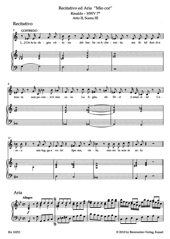 Handel【Arienalbum】aus Händels Opern , für Mezzosopran und Alt
