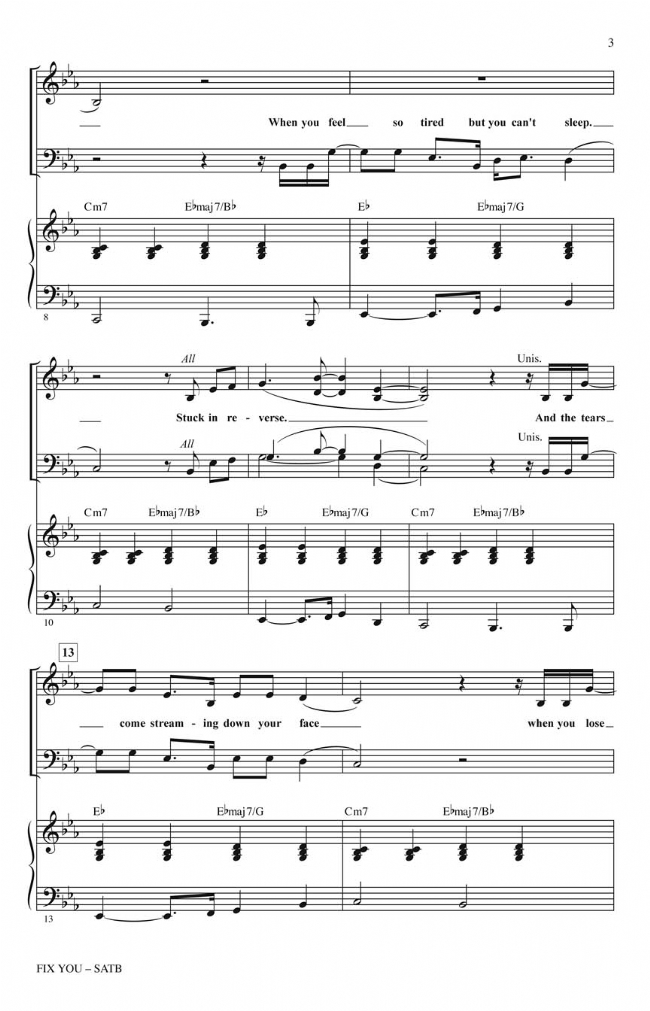 【Fix You】SATB 【Fix You】SATB