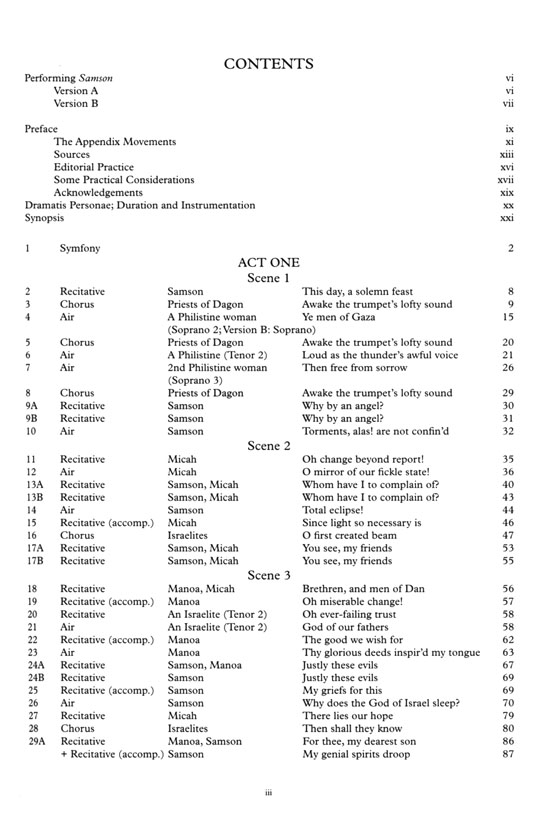 Handel【Samson】Vocal Score