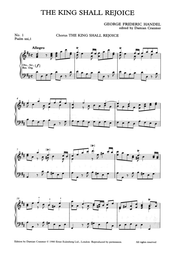 Handel【The King Shall Rejoice】 Handel【The King Shall Rejoice】