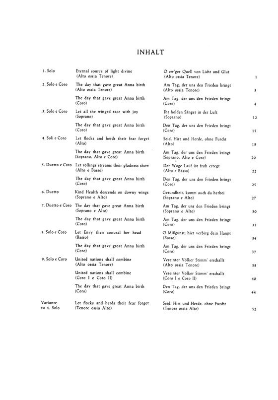 Handel【Ode für den Geburtstag der Königin Anna】Klavierauszug , Vocal Score Handel【Ode für den Geburtstag der Königin Anna】Klavierauszug , Vocal Score