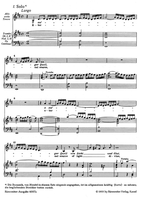 Handel【Ode für den Geburtstag der Königin Anna】Klavierauszug , Vocal Score