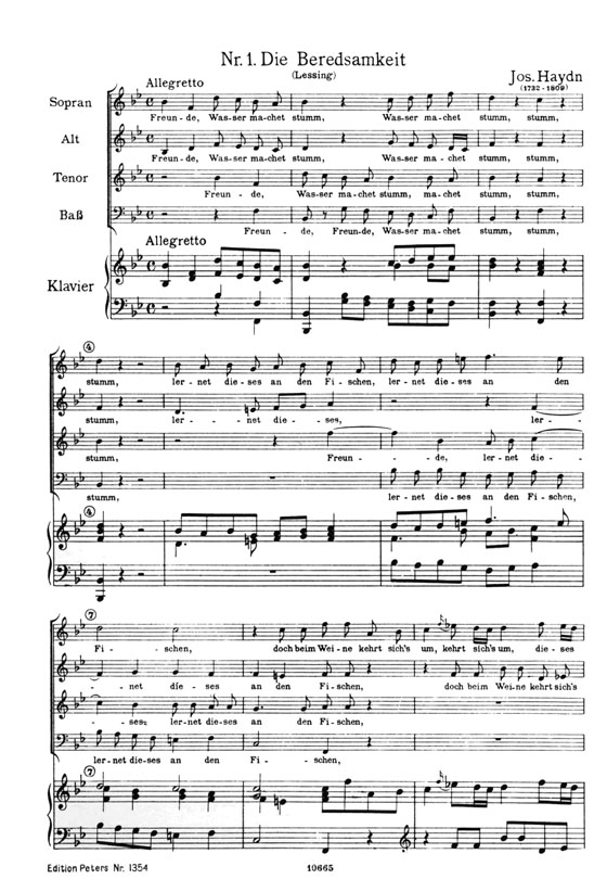Haydn【Vierstimmige Gesänge】Partitur Haydn【Vierstimmige Gesänge】Partitur