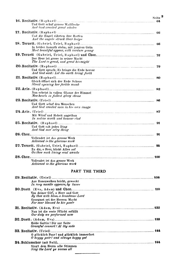 Haydn【The Creation】for Soli, Chorus and Orchestra with German and English text , Choral Score