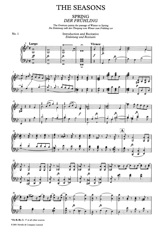 Haydn【The Seasons】(English/ German)Vocal Score Haydn【The Seasons】(English/ German)Vocal Score